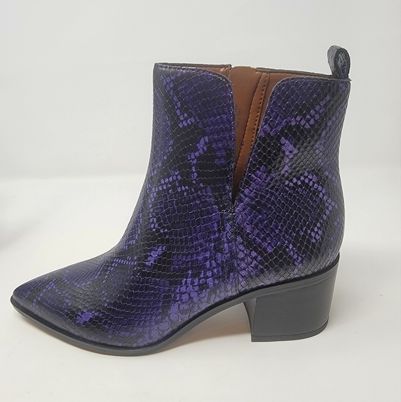 FRANCO SARTO Darona western boot purple snakeskin violet women's size 7.5 - Picture 8 of 14